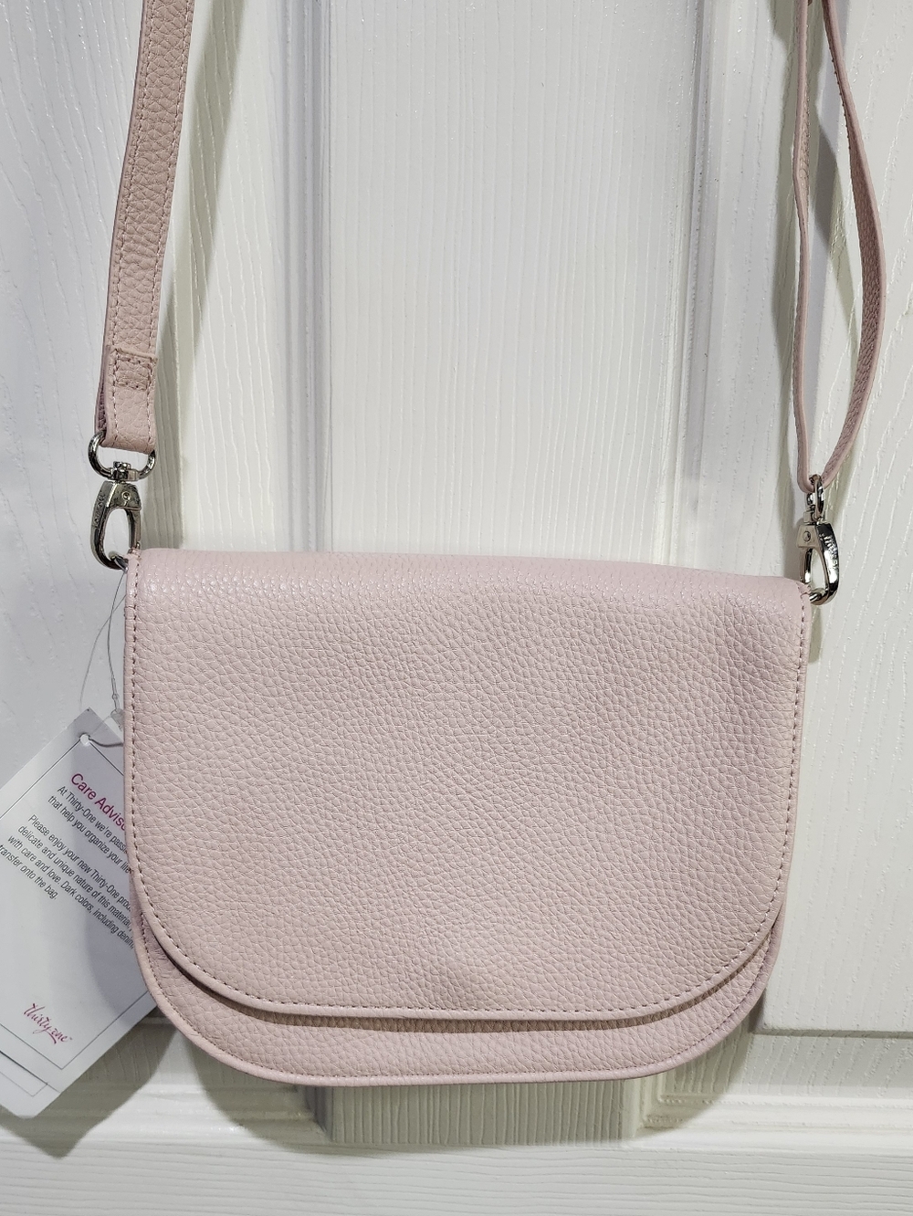 Thirty-One Jewell Convertible Shoulder Belt Bag in Rose Blush